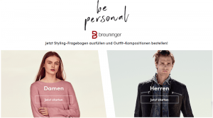 Curated Shopping beim Modehaus Breuninger, Screenshot