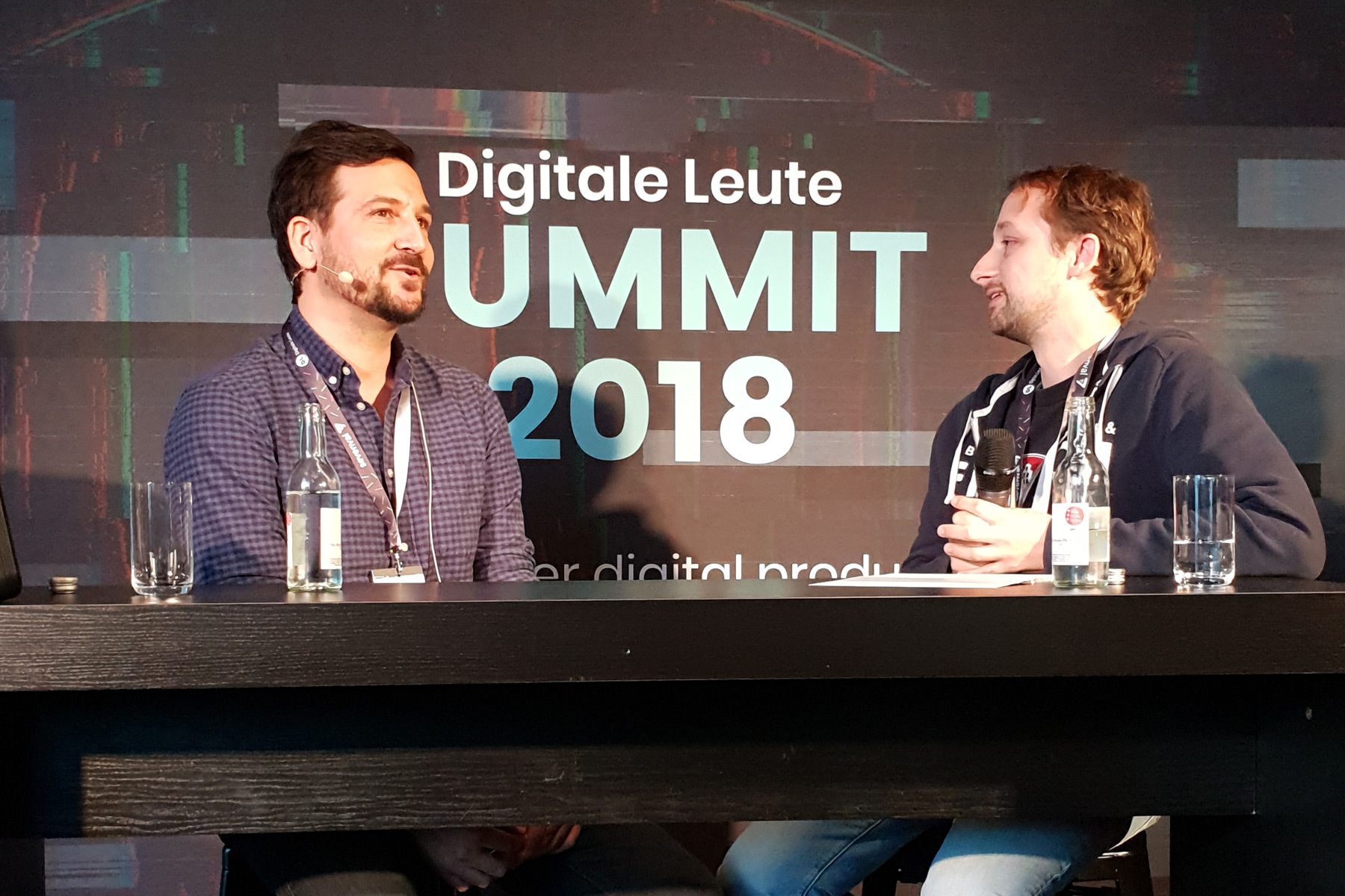 Timo Derstappen und Arne Horn auf dem Digitale Leute Summit 2018