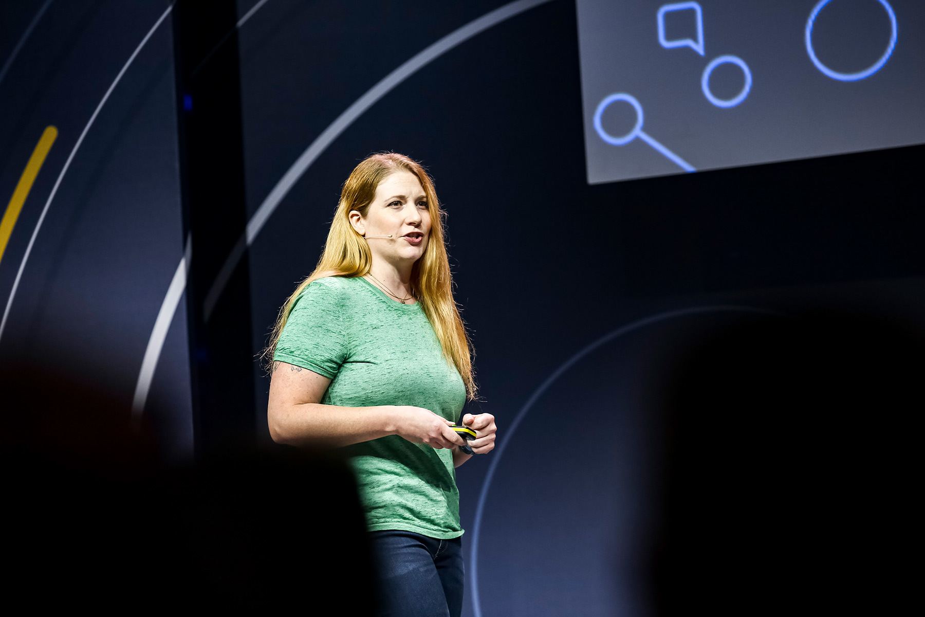 Dana Lawson from Github on Stage in their Berlin Conference in 2019.